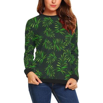 Rainforest Pattern Print Design RF03 Women Long Sleeve Sweatshirt-JorJune