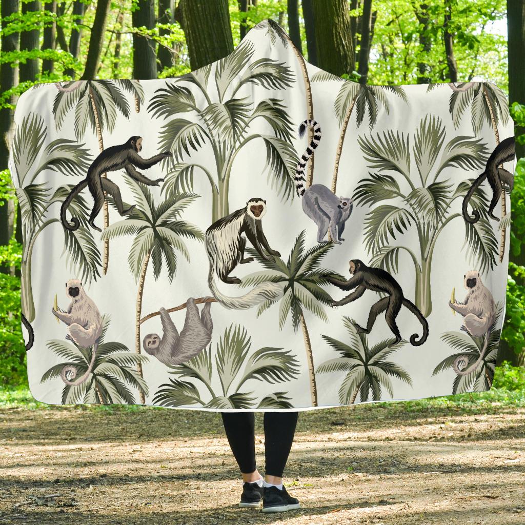 Rainforest Pattern Print Design RF04 Hooded Blanket-JORJUNE.COM