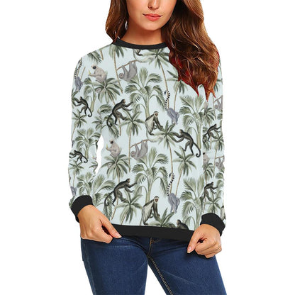 Rainforest Pattern Print Design RF04 Women Long Sleeve Sweatshirt-JorJune