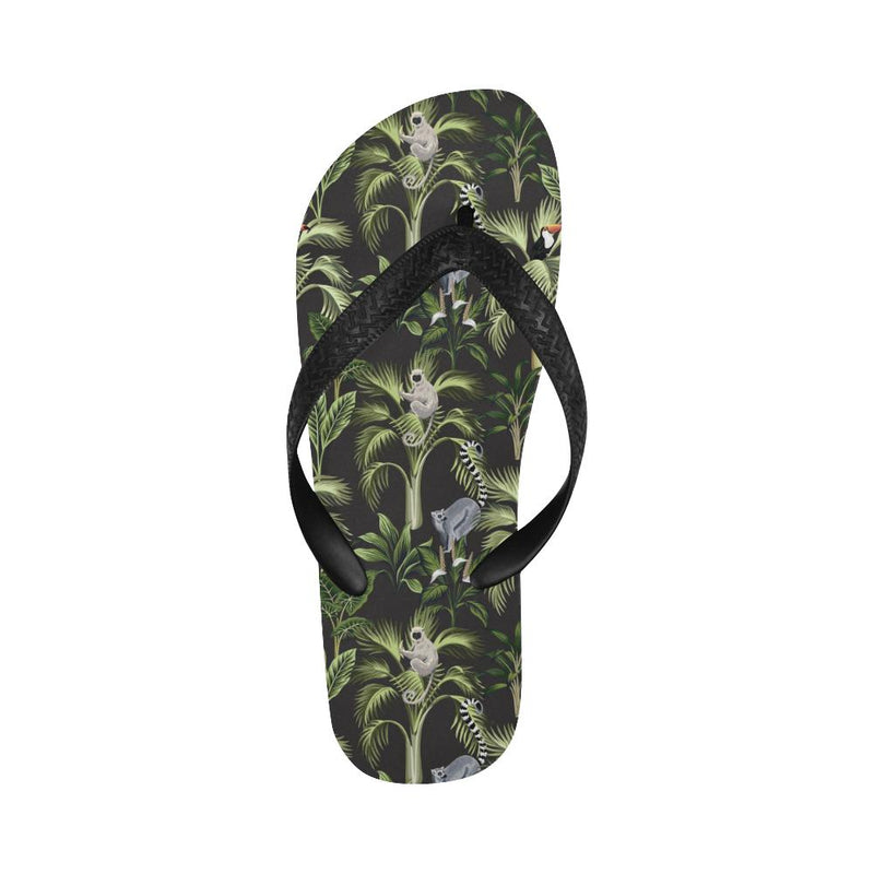 Rainforest Pattern Print Design RF05 Flip Flops-JorJune