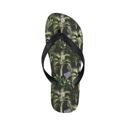 Rainforest Pattern Print Design RF05 Flip Flops-JorJune
