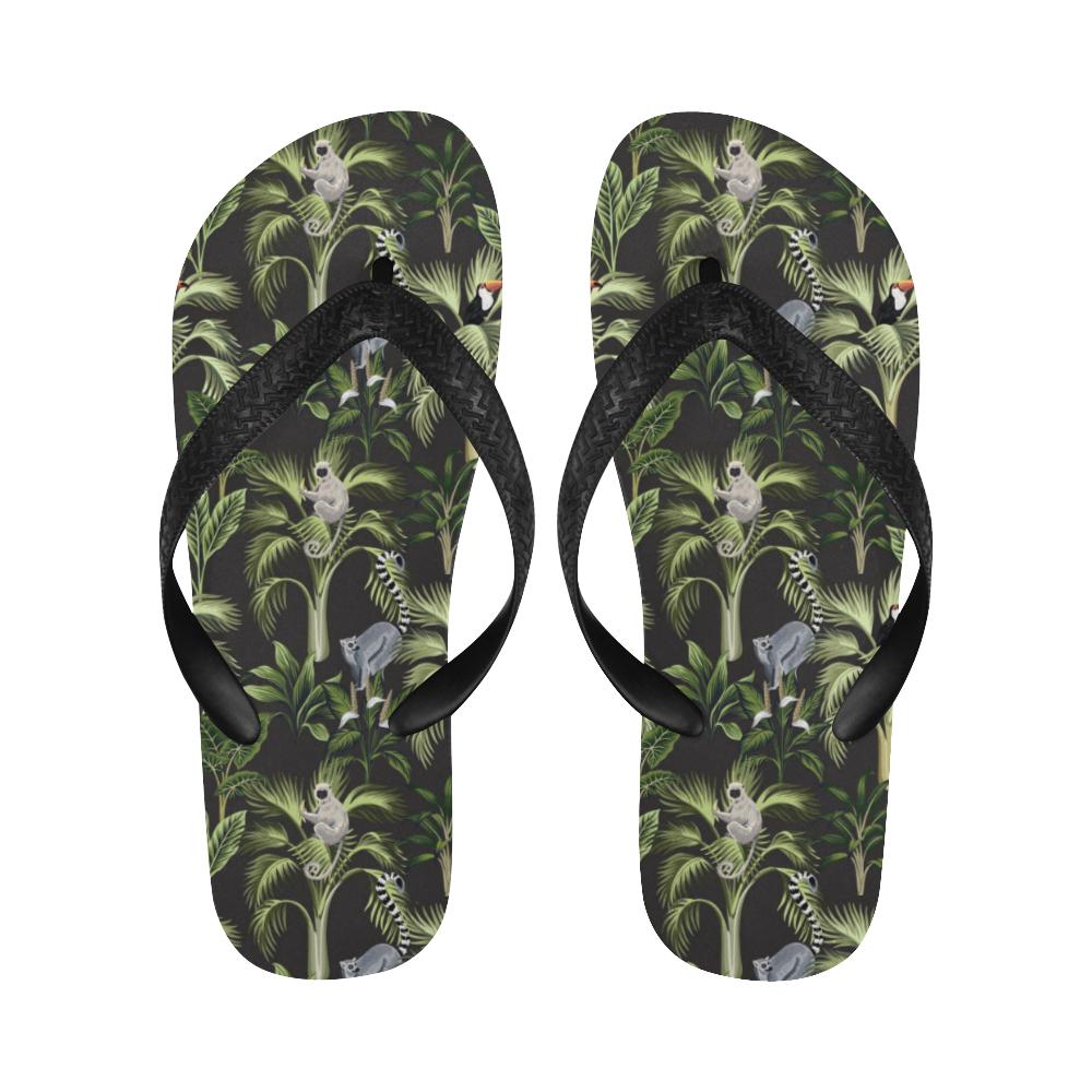 Rainforest Pattern Print Design RF05 Flip Flops-JorJune