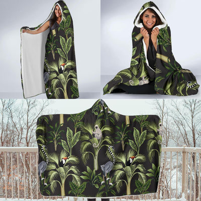 Rainforest Pattern Print Design RF05 Hooded Blanket-JORJUNE.COM