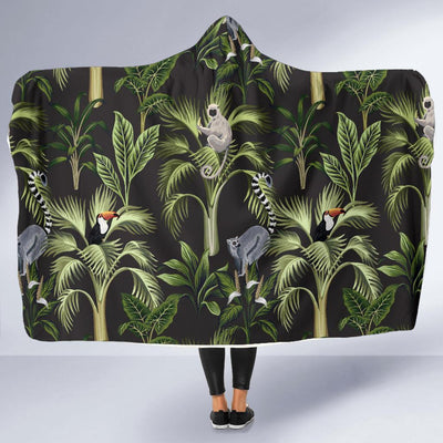 Rainforest Pattern Print Design RF05 Hooded Blanket-JORJUNE.COM