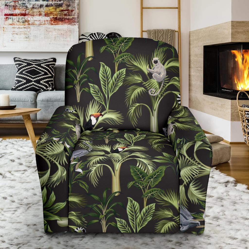 Rainforest Pattern Print Design RF05 Recliner Slipcover-JORJUNE.COM