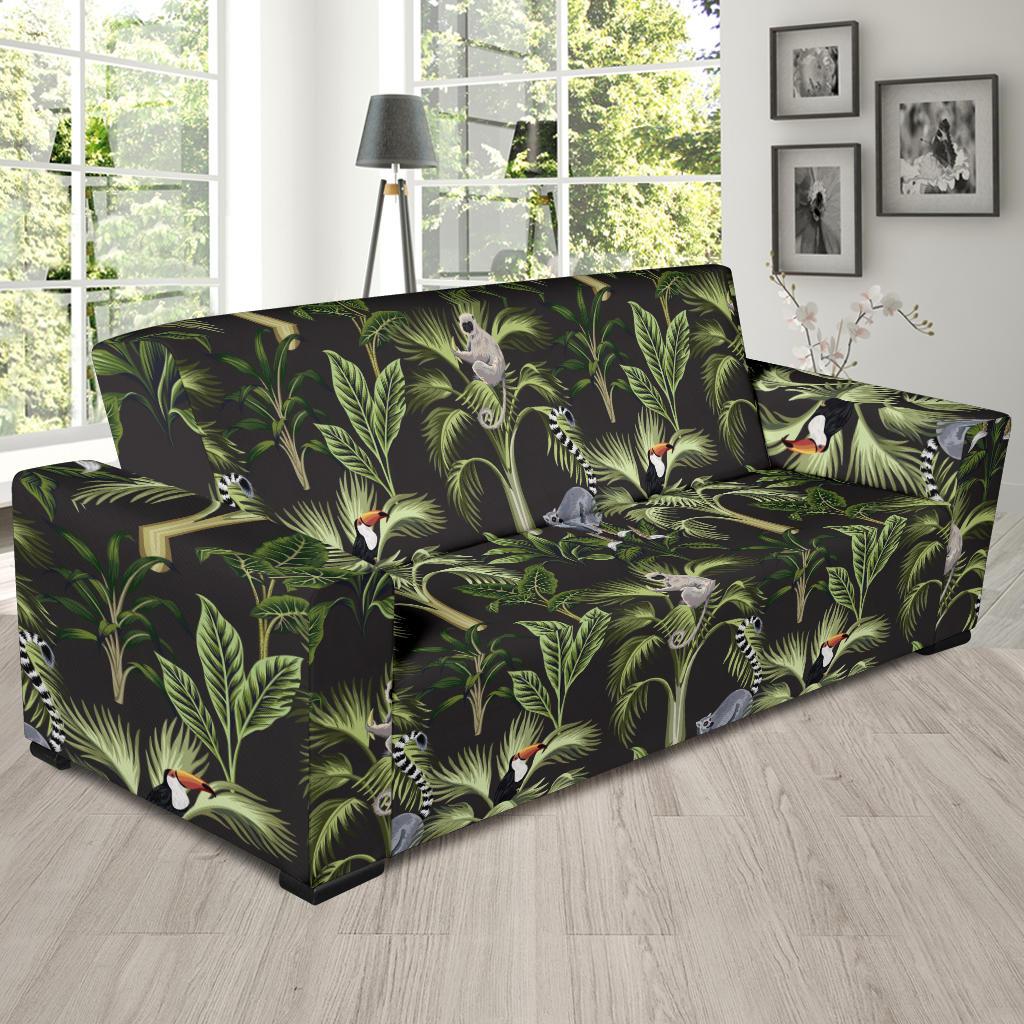 Rainforest Pattern Print Design RF05 Sofa Slipcover-JORJUNE.COM
