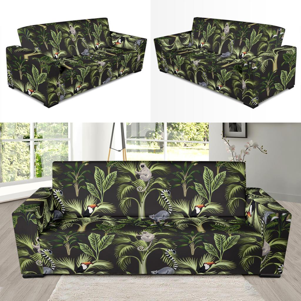 Rainforest Pattern Print Design RF05 Sofa Slipcover-JORJUNE.COM