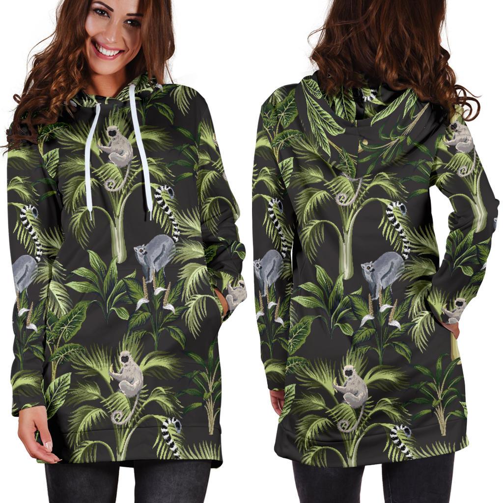 Rainforest Pattern Print Design RF05 Women Hoodie Dress