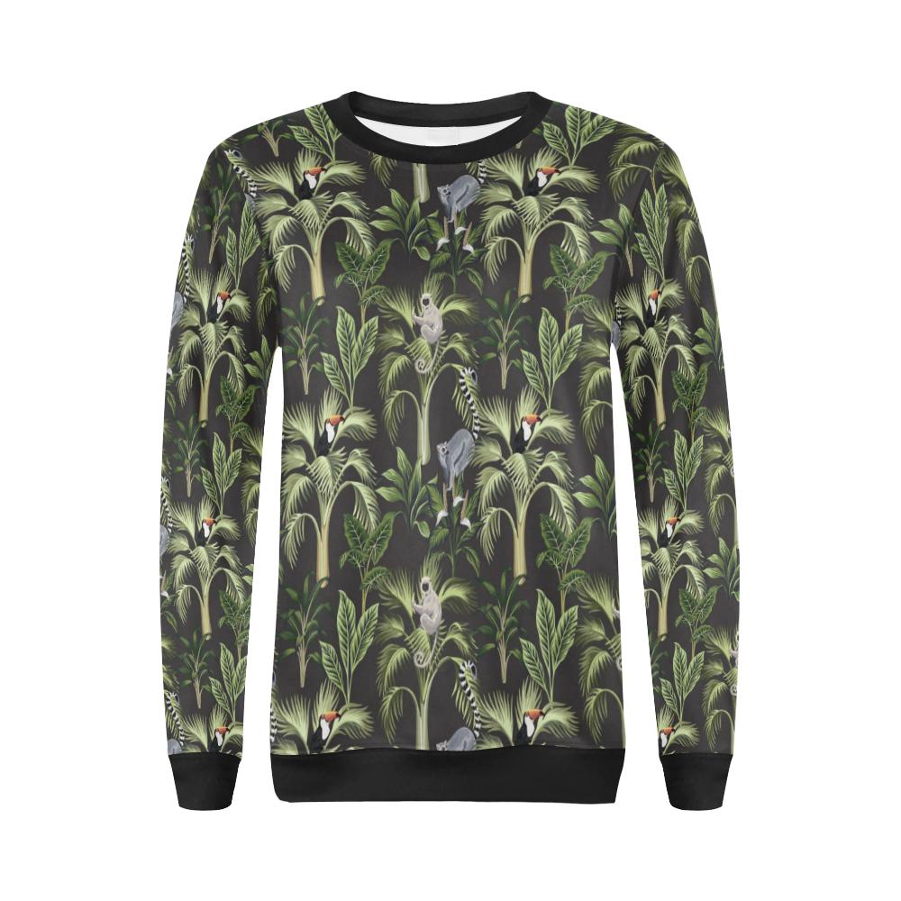 Rainforest Pattern Print Design RF05 Women Long Sleeve Sweatshirt-JorJune