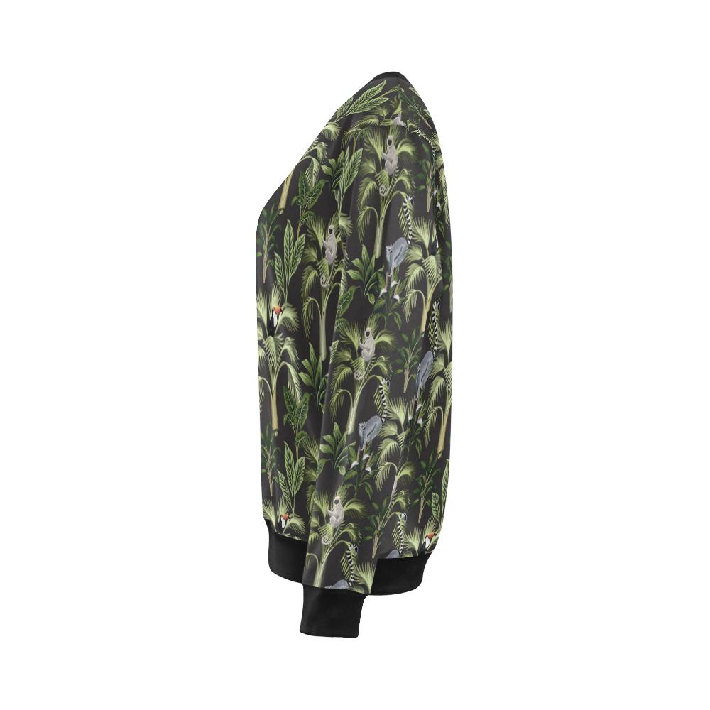 Rainforest Pattern Print Design RF05 Women Long Sleeve Sweatshirt-JorJune