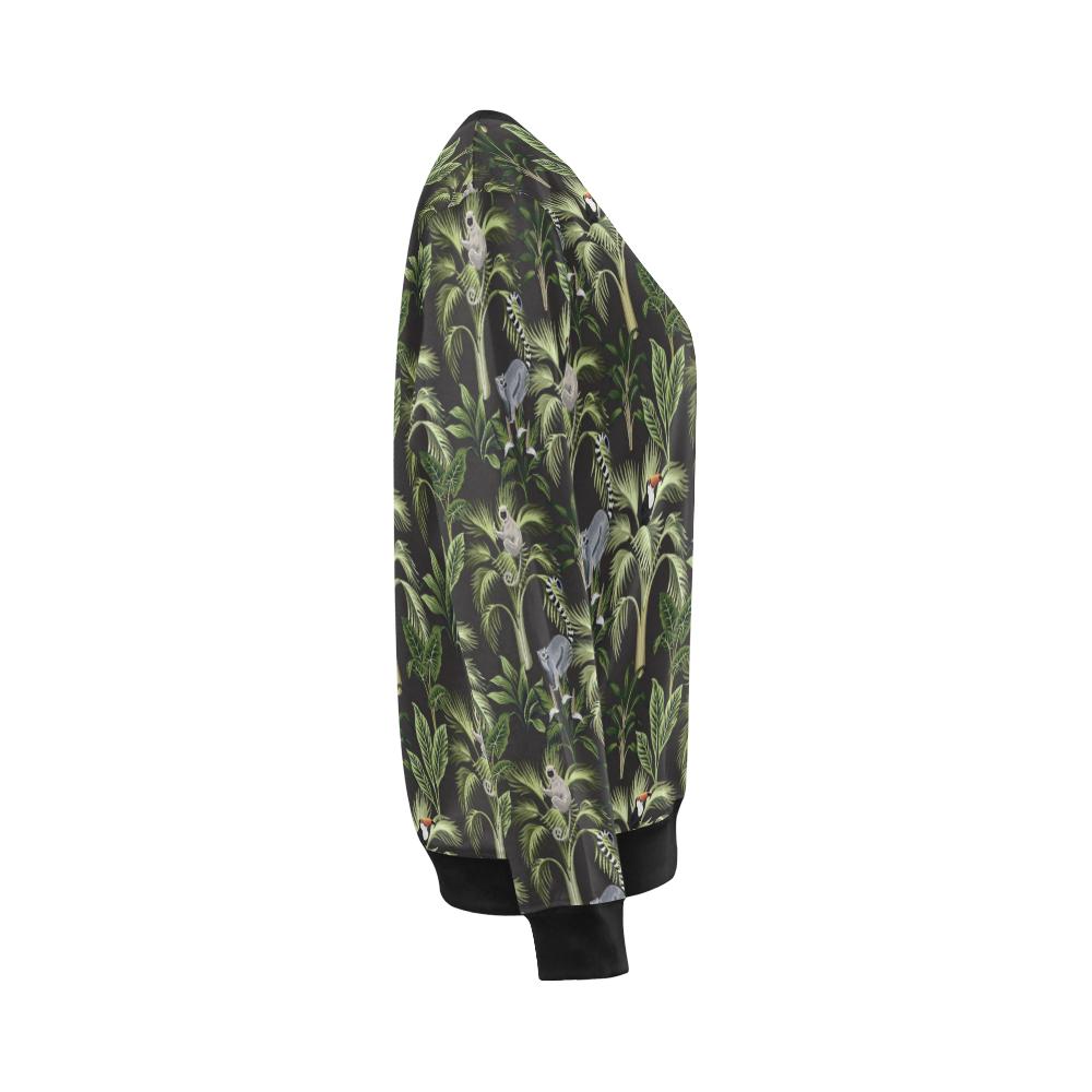 Rainforest Pattern Print Design RF05 Women Long Sleeve Sweatshirt-JorJune