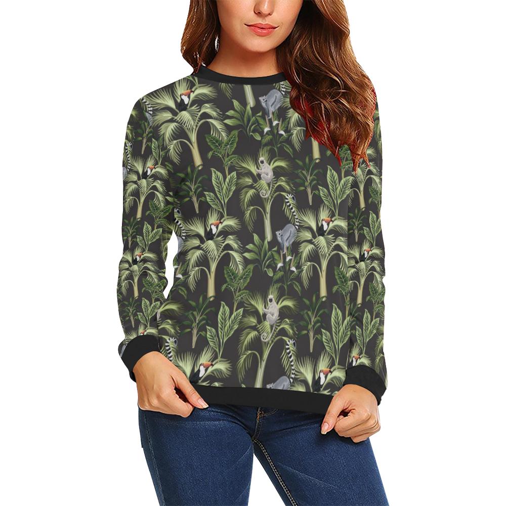 Rainforest Pattern Print Design RF05 Women Long Sleeve Sweatshirt-JorJune