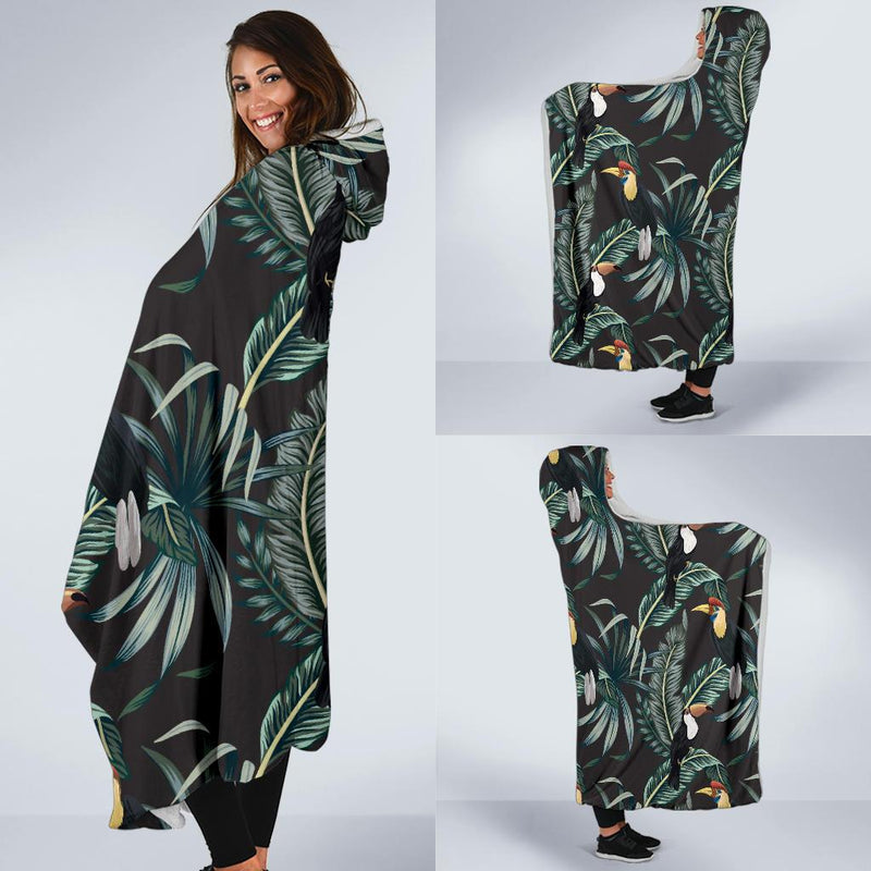 Rainforest Pattern Print Design RF06 Hooded Blanket-JORJUNE.COM