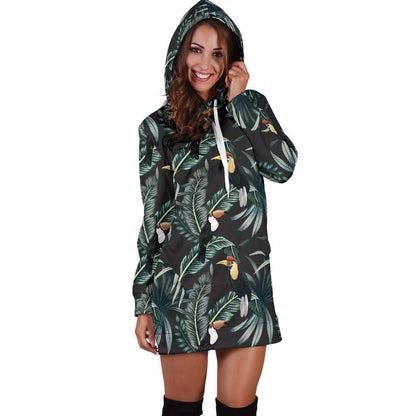 Rainforest Pattern Print Design RF06 Women Hoodie Dress