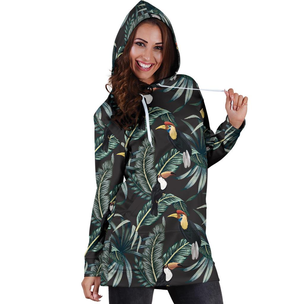 Rainforest Pattern Print Design RF06 Women Hoodie Dress