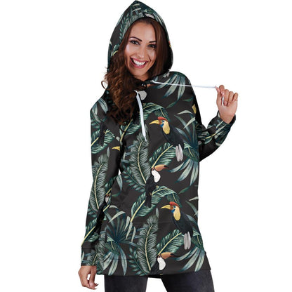 Rainforest Pattern Print Design RF06 Women Hoodie Dress