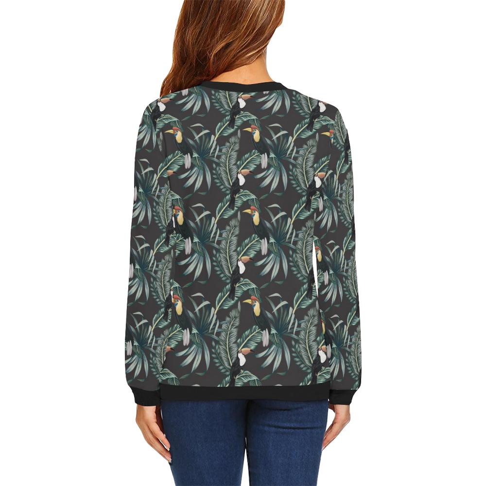 Rainforest Pattern Print Design RF06 Women Long Sleeve Sweatshirt-JorJune