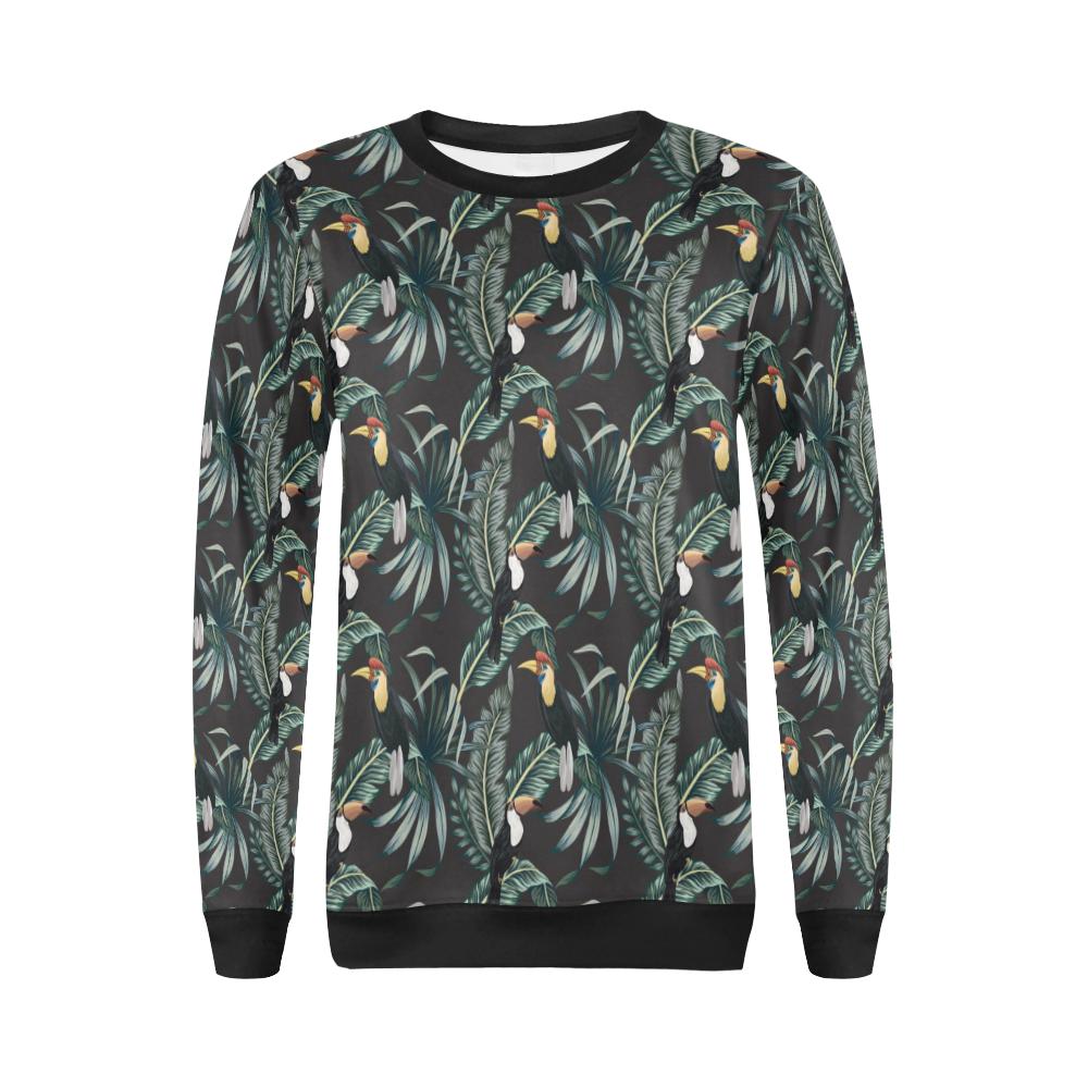 Rainforest Pattern Print Design RF06 Women Long Sleeve Sweatshirt-JorJune