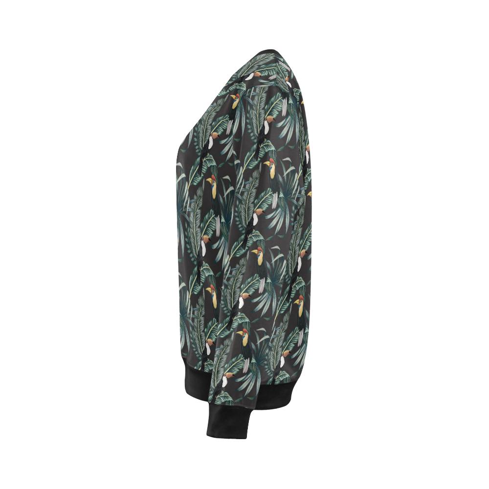 Rainforest Pattern Print Design RF06 Women Long Sleeve Sweatshirt-JorJune