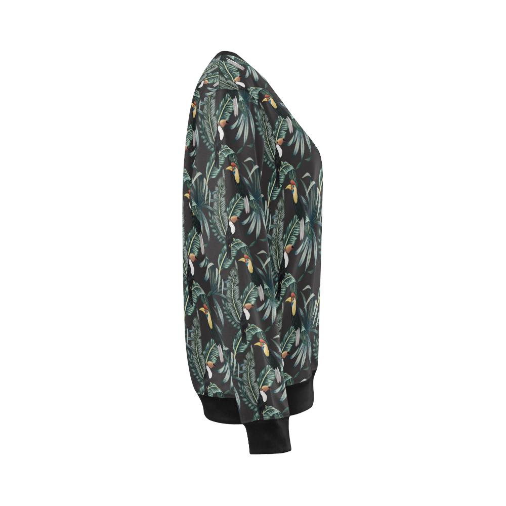 Rainforest Pattern Print Design RF06 Women Long Sleeve Sweatshirt-JorJune