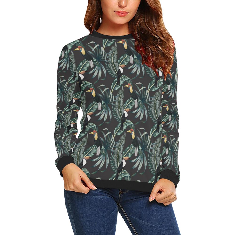 Rainforest Pattern Print Design RF06 Women Long Sleeve Sweatshirt-JorJune
