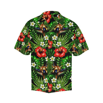 Hawaiian flower red Hibiscus tropical Men Hawaii Shirt