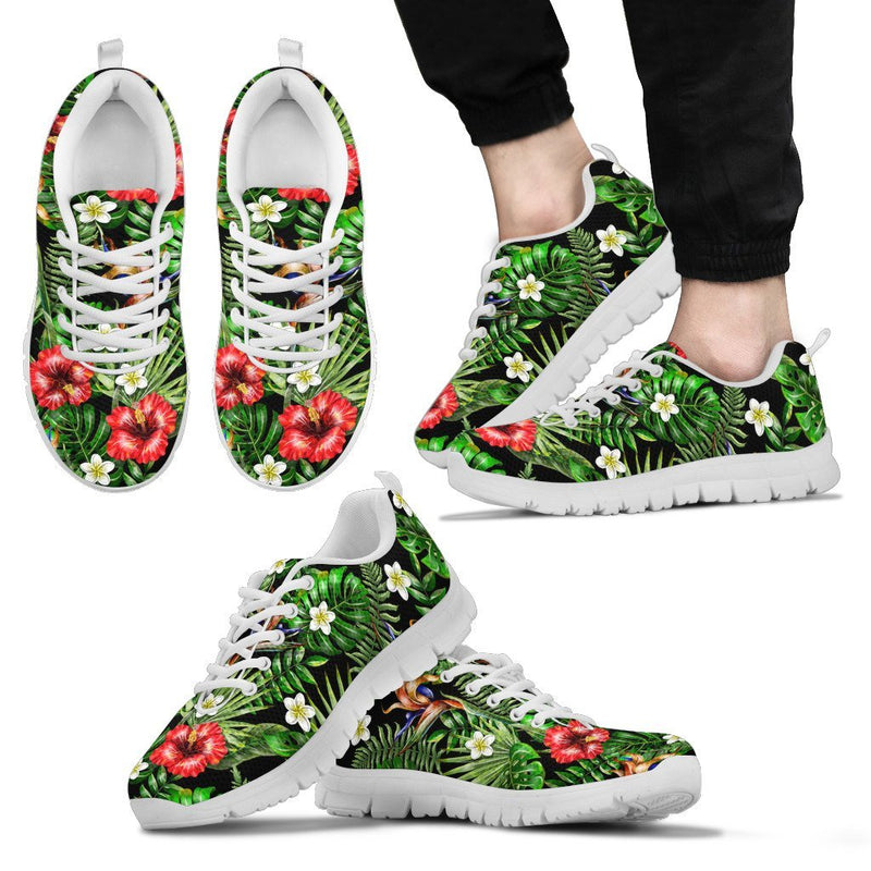 Hawaiian flower red Hibiscus tropical Men Sneakers