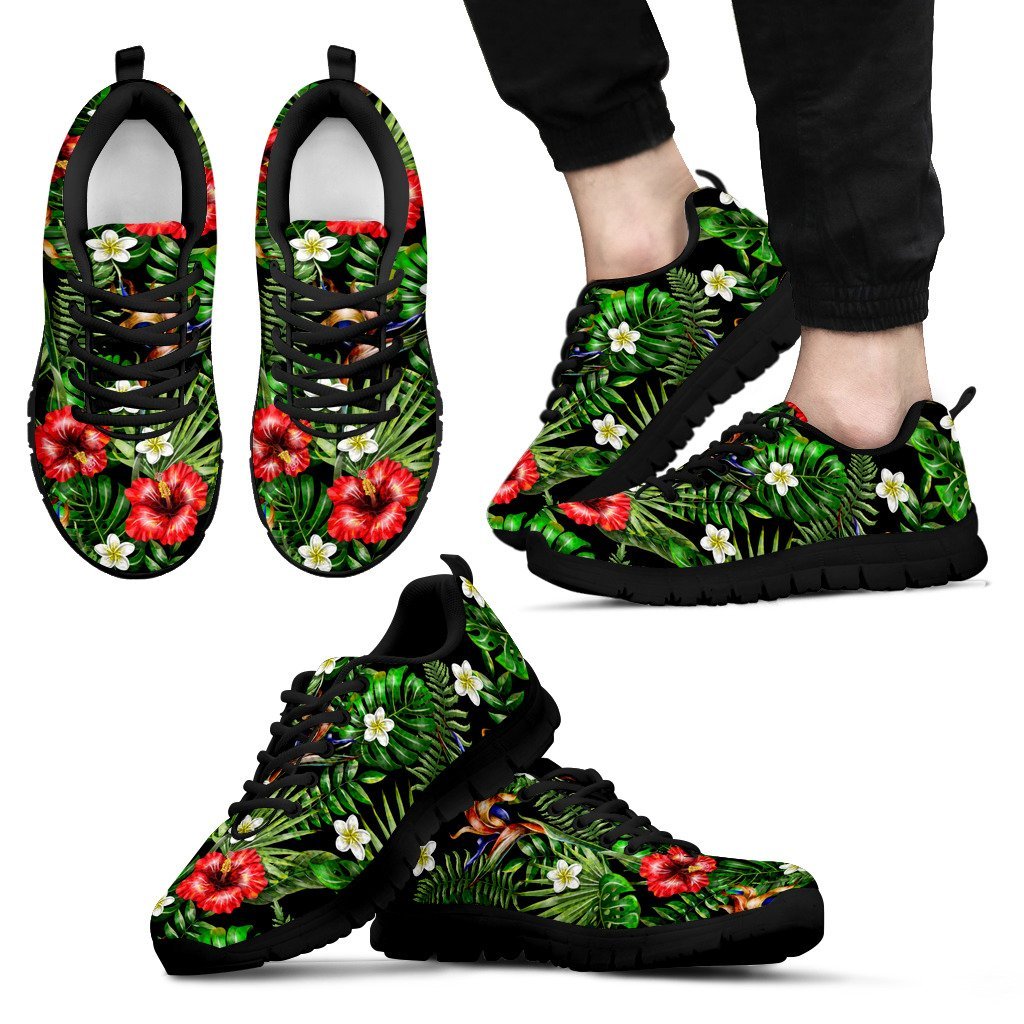 Hawaiian flower red Hibiscus tropical Men Sneakers