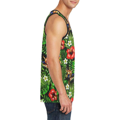 Hawaiian flower red Hibiscus tropical Men Tank Top