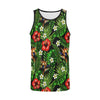 Hawaiian flower red Hibiscus tropical Men Tank Top