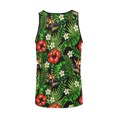 Hawaiian flower red Hibiscus tropical Men Tank Top