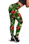 Rainforest Red Hibiscus Women Leggings