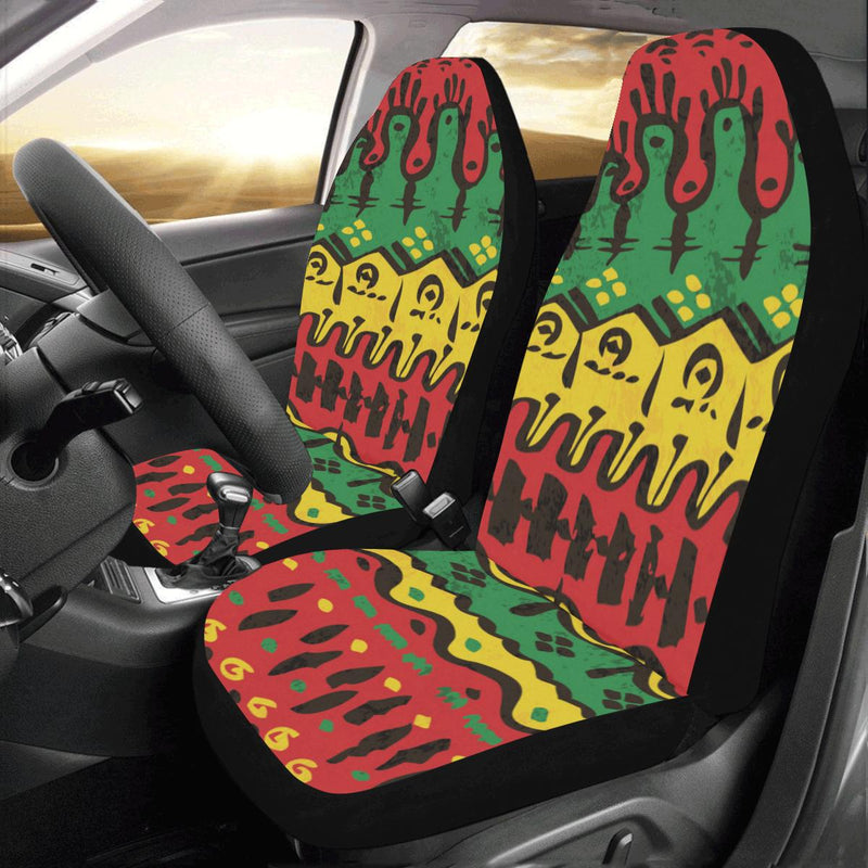 Rasta Pattern Print Design A01 Car Seat Covers (Set of 2)-JORJUNE.COM