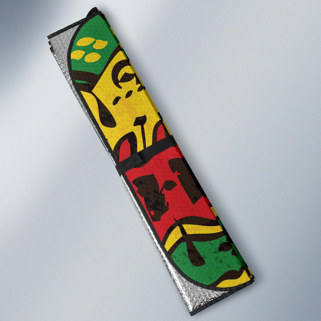 Rasta Pattern Print Design A01 Car Sun Shades-JORJUNE.COM