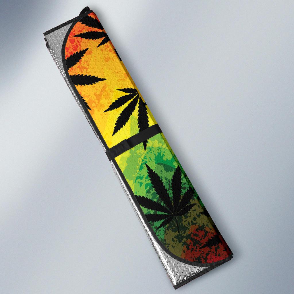 Rasta Pattern Print Design A02 Car Sun Shades-JORJUNE.COM