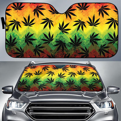Rasta Pattern Print Design A02 Car Sun Shades-JORJUNE.COM