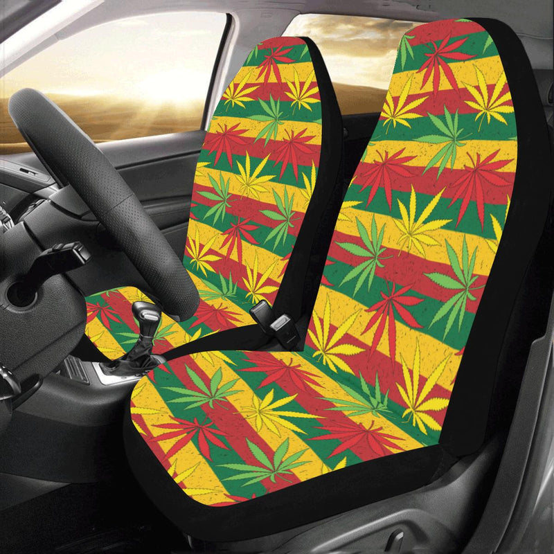 Rasta Pattern Print Design A03 Car Seat Covers (Set of 2)-JORJUNE.COM