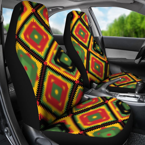 Afro-Jamaica Custom Car Seat Cover Reggae Boyz Ethnic Motifs LT7