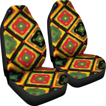Rasta Reggae Color Pattern Universal Fit Car Seat Covers