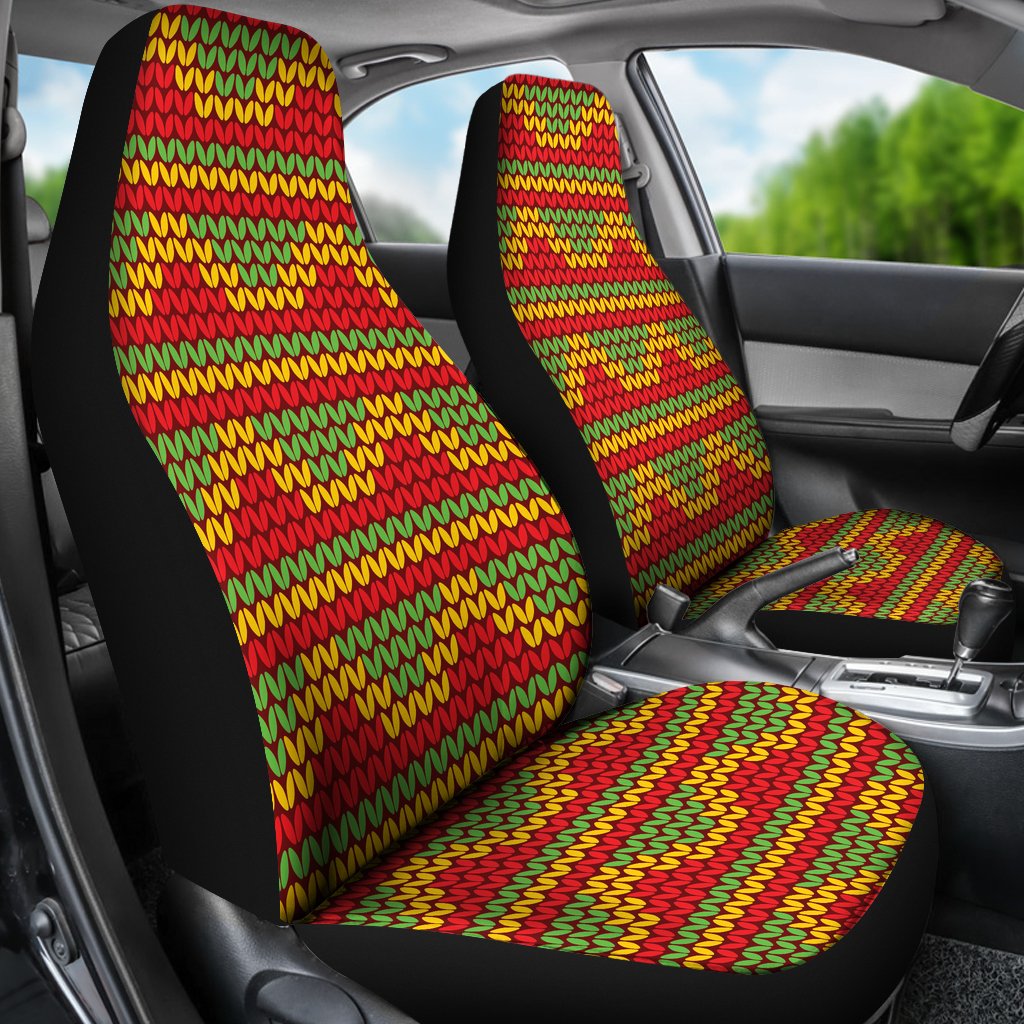 Rasta Reggae Color Print Universal Fit Car Seat Covers