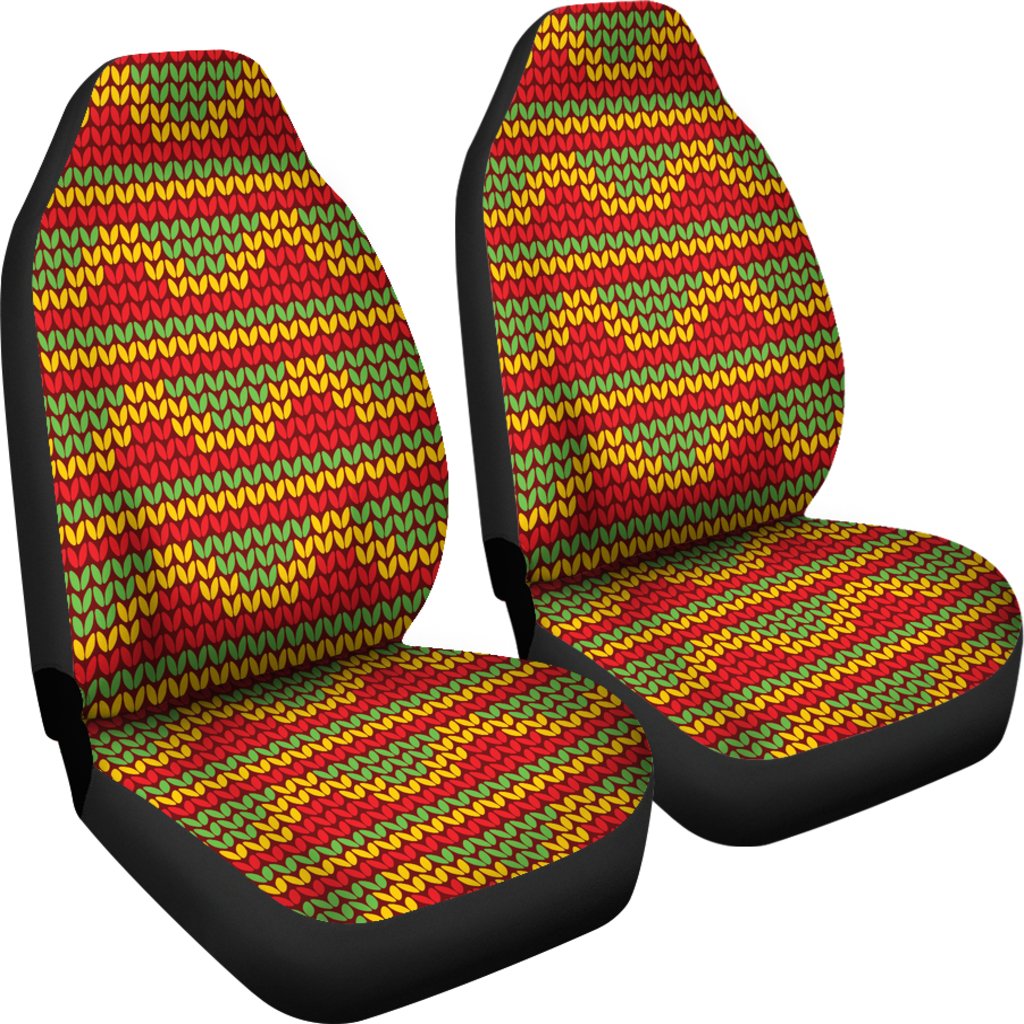 Rasta Reggae Color Print Universal Fit Car Seat Covers