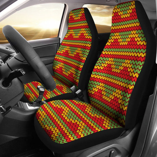 Rasta Reggae Color Print Universal Fit Car Seat Covers