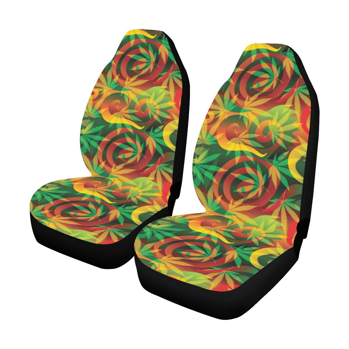 Rastafarian Pattern Print Design A01 Car Seat Covers (Set of 2)-JORJUNE.COM