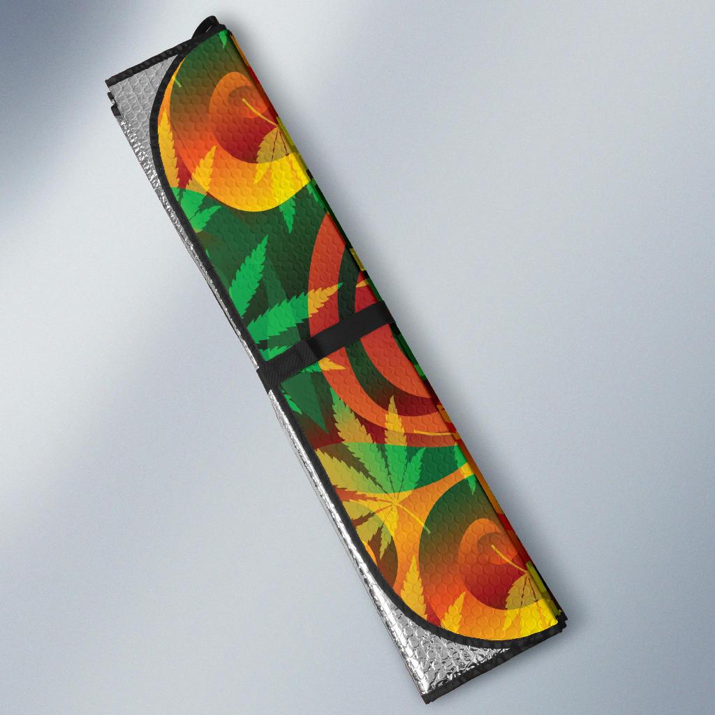 Rastafarian Pattern Print Design A01 Car Sun Shades-JORJUNE.COM
