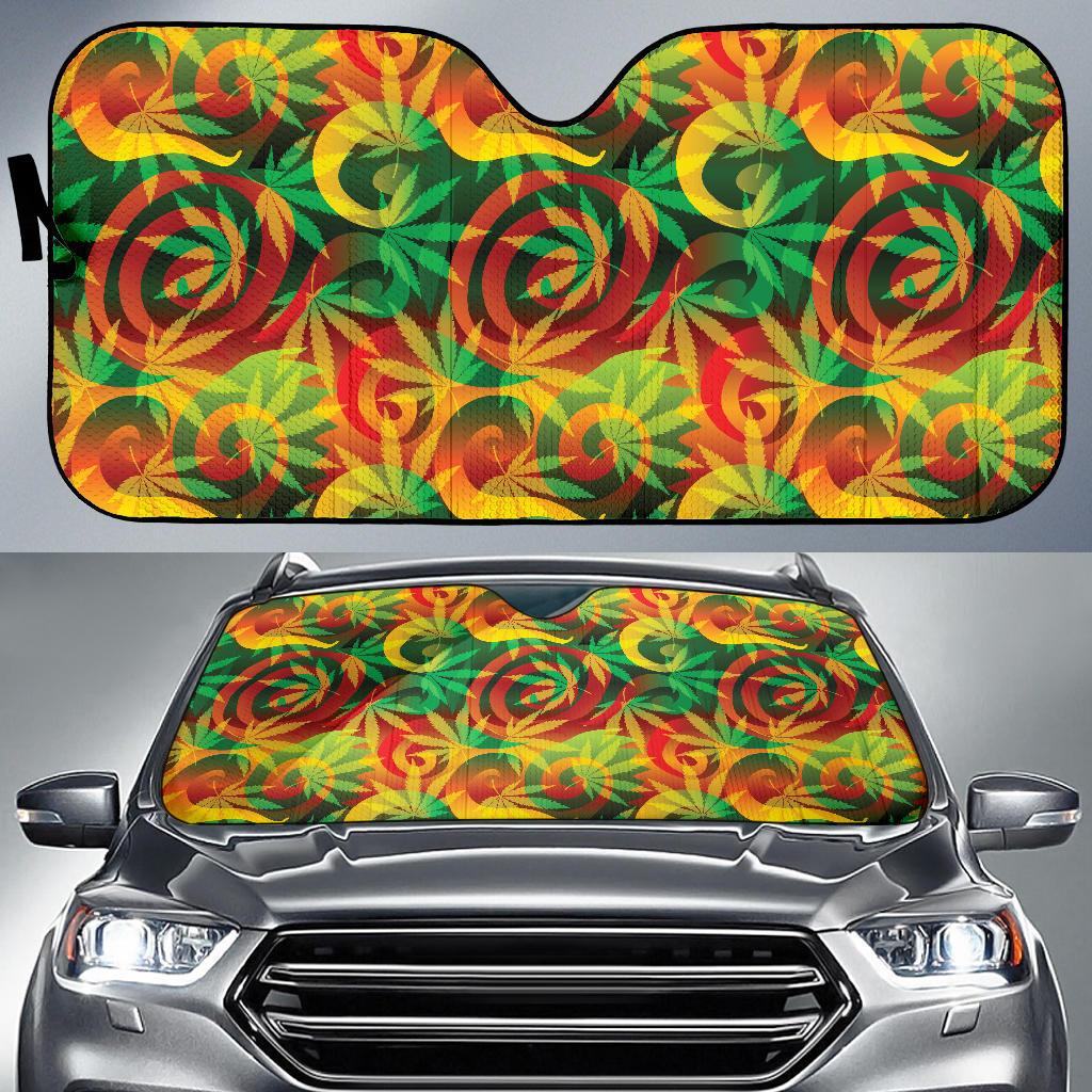 Rastafarian Pattern Print Design A01 Car Sun Shades-JORJUNE.COM