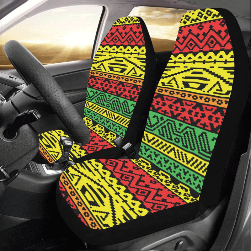 Rastafarian Pattern Print Design A02 Car Seat Covers (Set of 2)-JORJUNE.COM