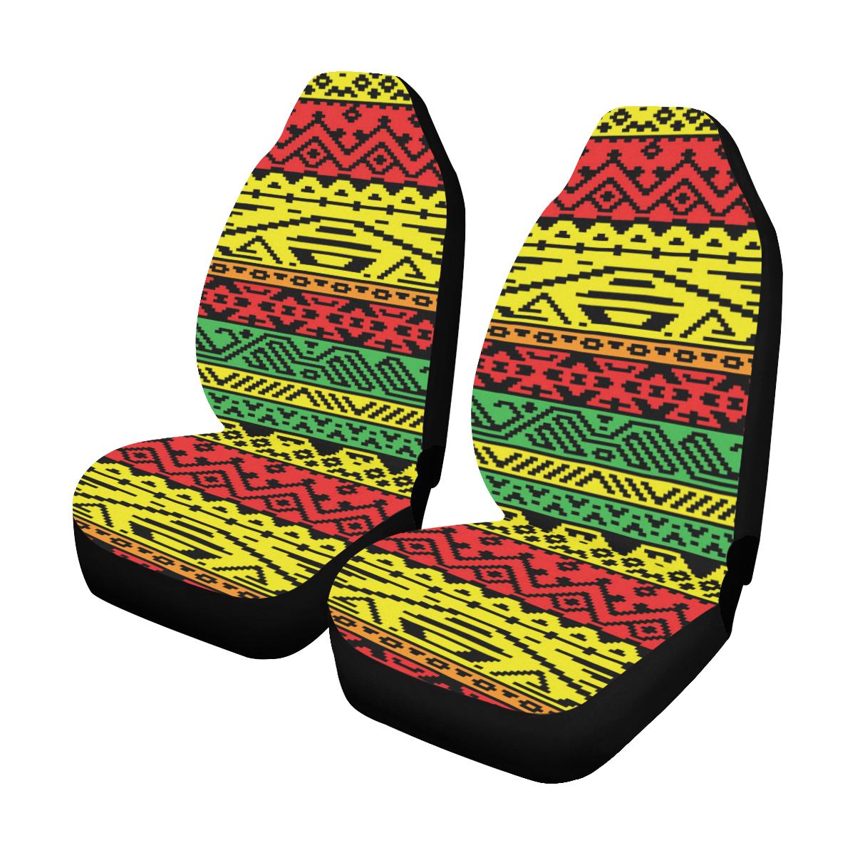 Rastafarian Pattern Print Design A02 Car Seat Covers (Set of 2)-JORJUNE.COM