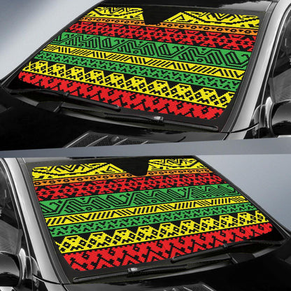 Rastafarian Pattern Print Design A02 Car Sun Shades-JORJUNE.COM