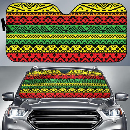 Rastafarian Pattern Print Design A02 Car Sun Shades-JORJUNE.COM