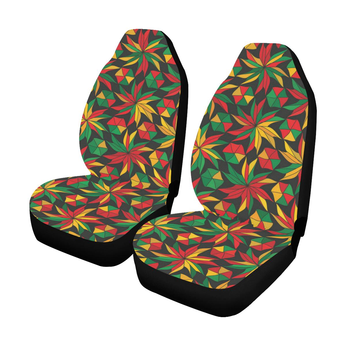 Rastafarian Pattern Print Design A03 Car Seat Covers (Set of 2)-JORJUNE.COM